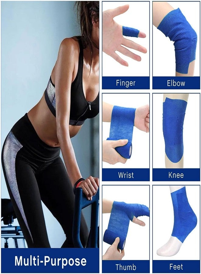 KisSealed Self Adhesive Bandage Wrap 40 Rolls,Breathable Cohesive Non-Woven Wrap,Athletic Tape Self Adherent Bandage Stretch Vet Tape for Wrist Ankle Swelling Sprains(4 Inch x 5 Yards,20 Colors) - Image 4